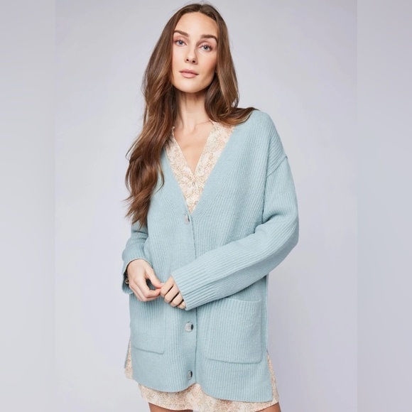 Gentle Fawn Chester Long Cardigan NWT Mist - Picture 2 of 8